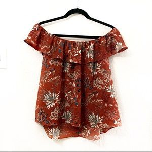 Floral, Off the Shoulder Top
